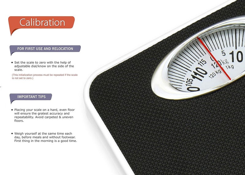 GVC Iron Analogue Weighing Scale - Black, Pack of 1, 120 Kg - Image 2