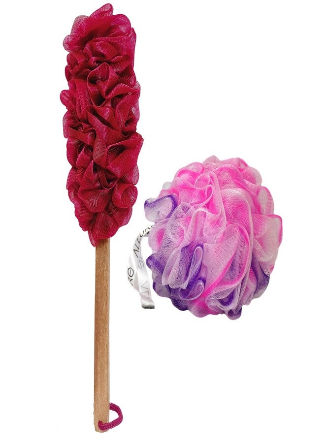 ألور مجموعة فرشاة استحمام وليفة خشبية من ألور (عبوة من 2 ليفة بألوان مزدوجة متنوعة) - Image 2