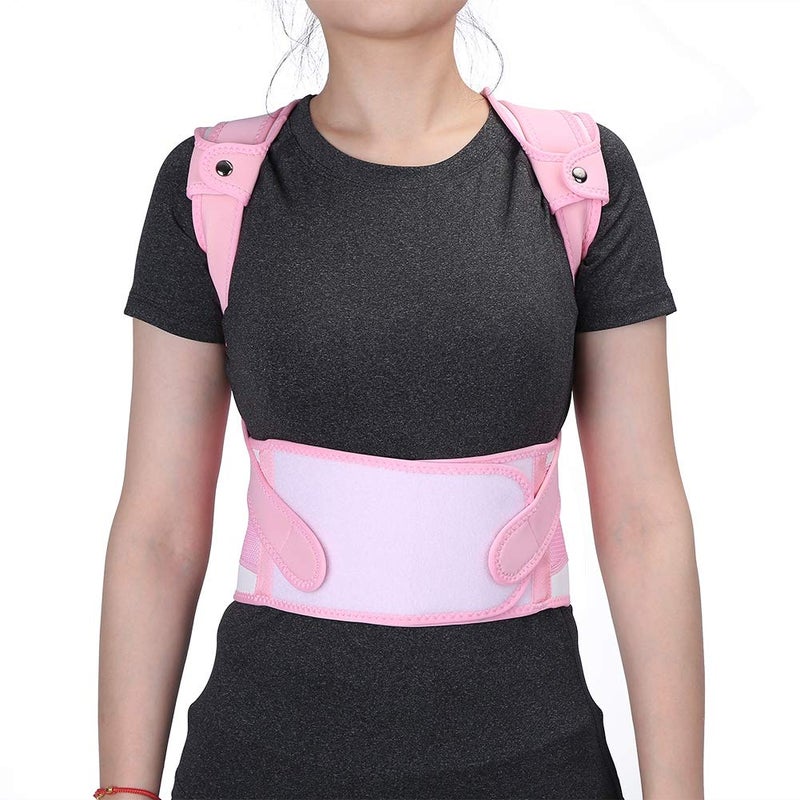 woobles 4size Pink Back Braces for Kids - Back Waist Shoulder Supporting Posture Correction Belt,posture Corrector for Children,Improve Slouch, Prevent Humpback and Relieve Back Pain(L) - Image 2