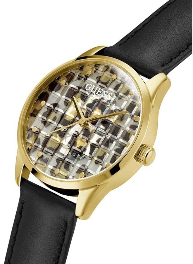GUESS Women's Analog Round Shape Leather Wrist Watch - 36 Mm - Image 5