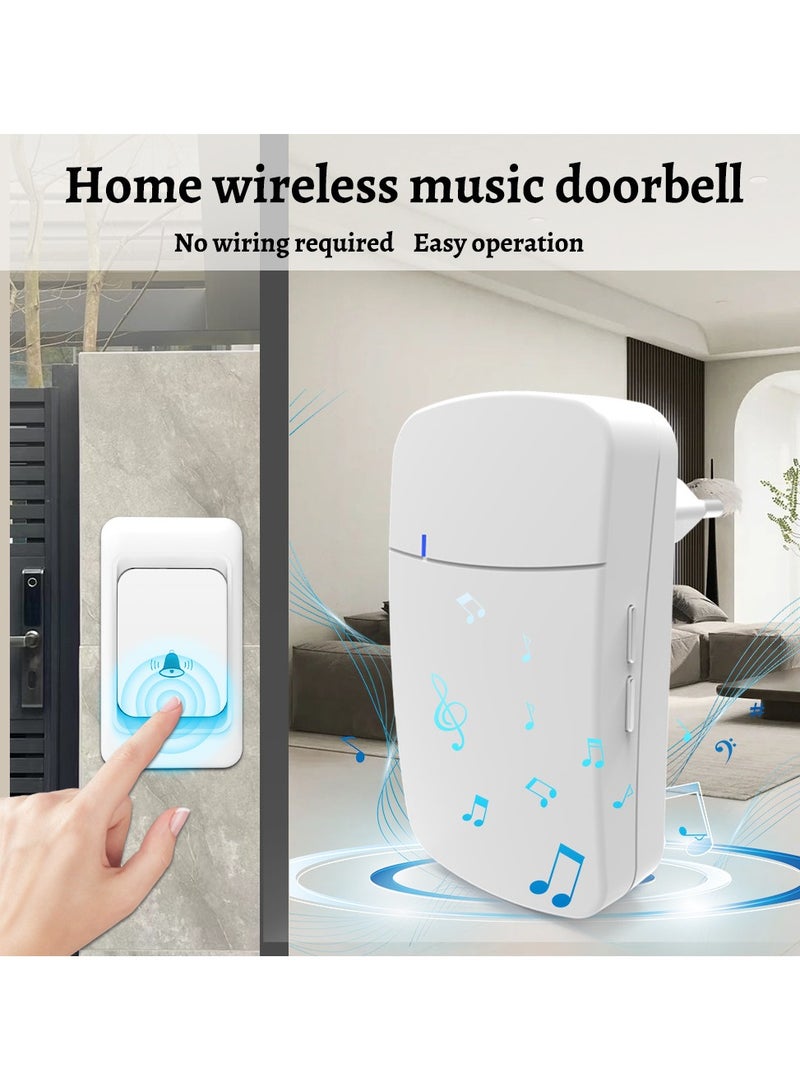 general Wireless Home Doorbell with Ultra-Long Range Dingdong Remote Caller High Volume Waterproof Durable UK Plug - Image 2