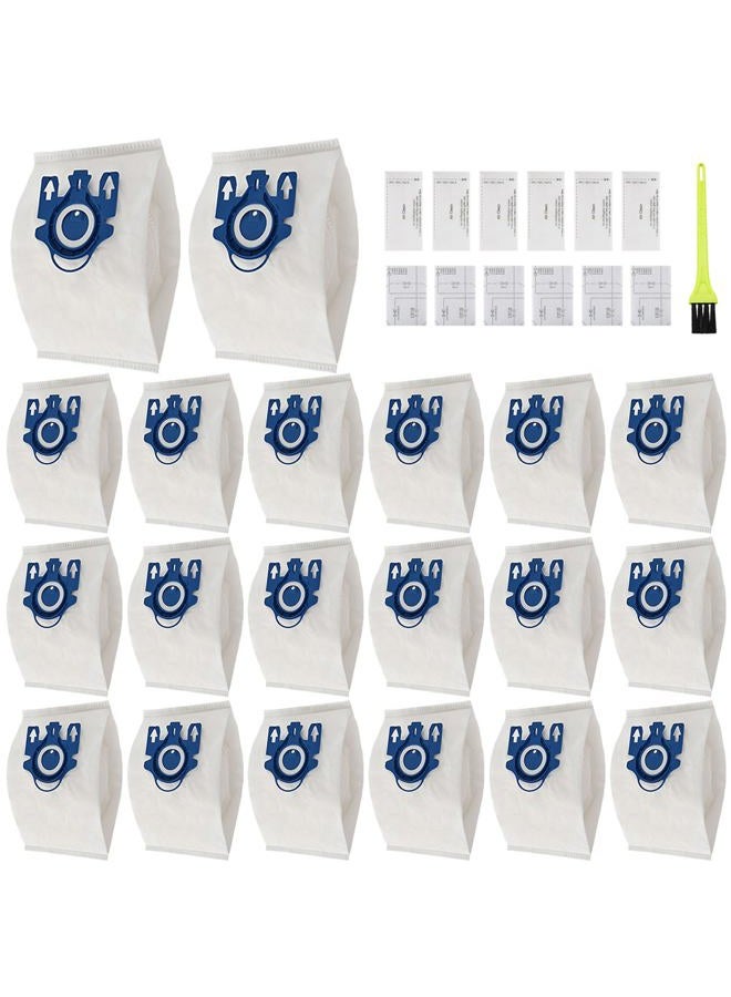 Tivcroxs 20 Pack 3D Airclean GN Vacuum Cleaner Bags,Replacement for Miele Classic C1,Complete C1,C2,C3 S227 S240 S270 S400 S400i-S456i S2 S5 S8 Series Vacuum with 6 Motor Protection Filters,6 AirClean Filters - Image 1