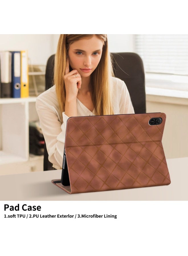 Suitable for 2024 new HONOR Pad X8A protective case, brown leather with pen slot and card slot - Image 5