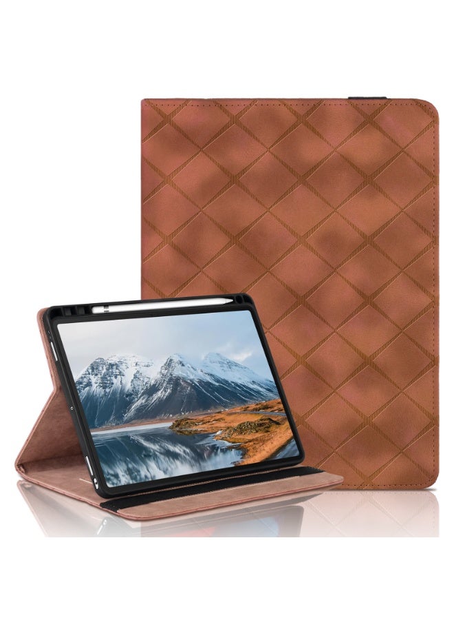Suitable for 2024 new HONOR Pad X8A protective case, brown leather with pen slot and card slot - Image 2