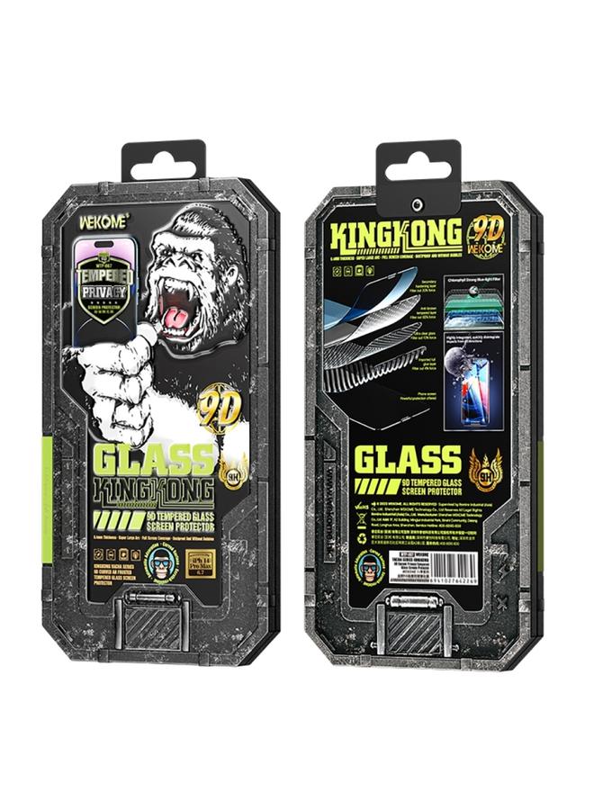 iPhone 13 Pro WK WTP 067 King Kong Vacha 9D Curved Privacy Tempered Glass Film Black