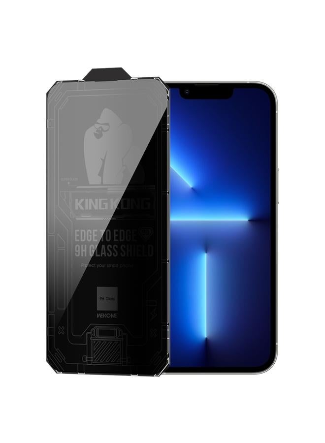 iPhone 13 Pro WK WTP 067 King Kong Vacha 9D Curved Privacy Tempered Glass Film Black