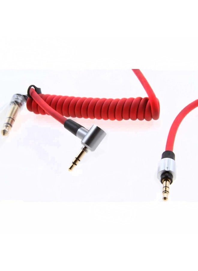 Sqrmekoko - Replacement Extension Aux Auxiliary Audio Cord Cable Wire Compatible with Beats by Dr Dre Pro/Detox Edition Headphones (Red) - Image 1