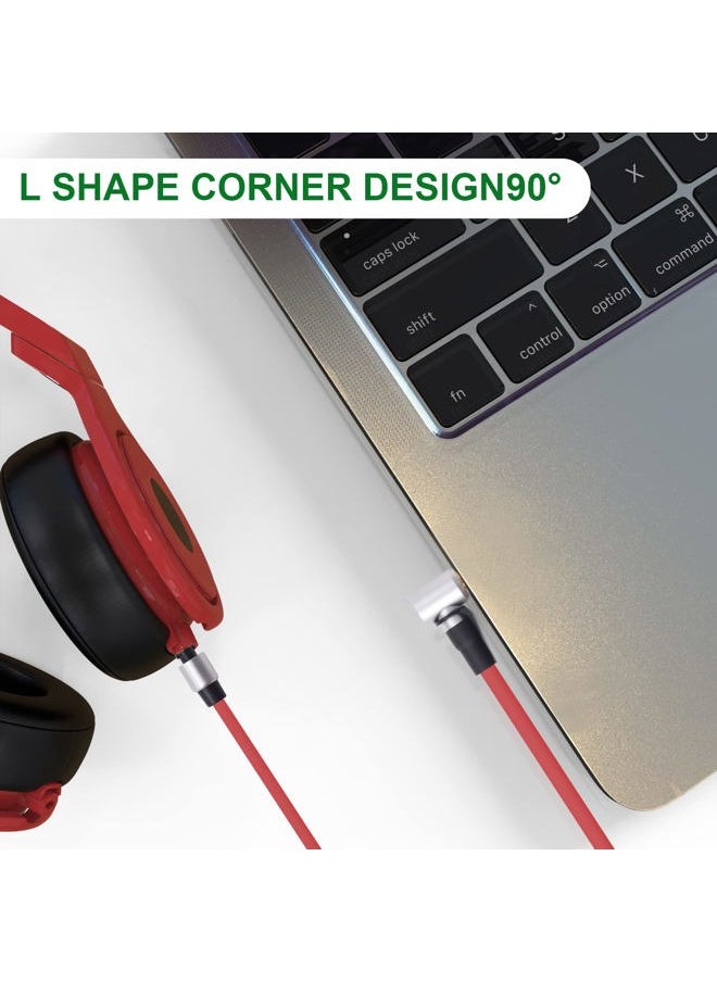 Sqrmekoko - Replacement Extension Aux Auxiliary Audio Cord Cable Wire Compatible with Beats by Dr Dre Pro/Detox Edition Headphones (Red) - Image 1