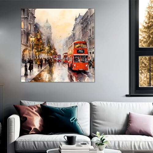 The Castle Decor Vintage Abstract Painting with Frame Big Size (24X24) Wall Art for Living Room, Bedroom, Drawing Room, Hotels-Wooden Framed-Digital Painting - Image 2