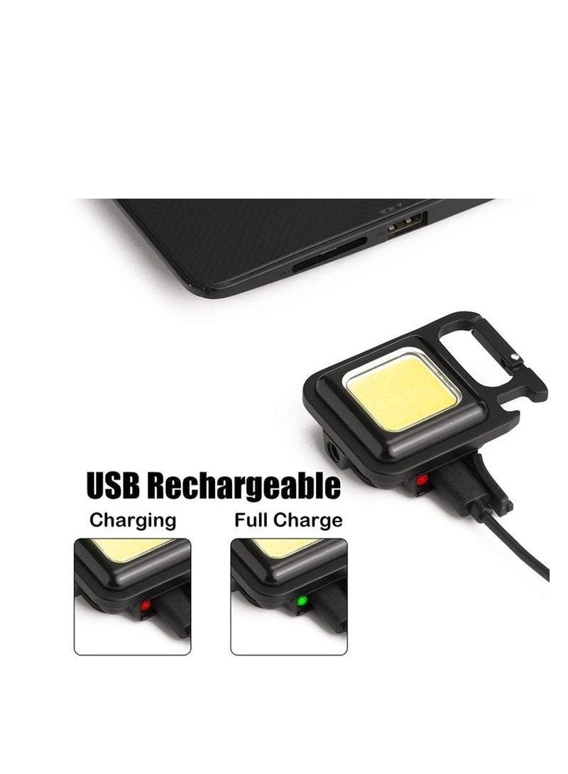 سلسلة مفاتيح بمصباح يدوي بمنفذ USB وأعمال شحن فتاحة - Image 3