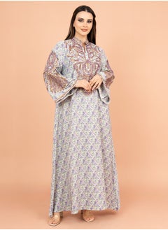 IKKXA Crystal and Thread Elegance Jalabiya IK1010 Purple  - Image 1