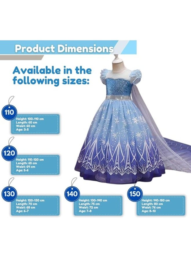Home Smart Fairy-tale Princess Costume Dress with Accessories for Girls Tulle Dress Wand Crown Gloves Braid Hairclip Necklace Bracelet Ring and Earrings for Party Favor and Special Event  - Image 2