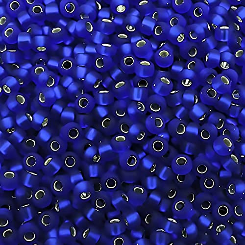 Miyuki Cobalt Silver Lined Matte Miyuki 11/0 rocailles Glass Seed Beads 24 Grams - Image 1