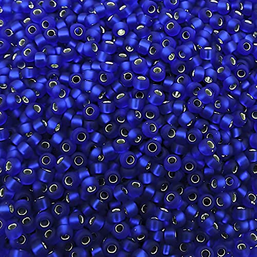 Miyuki Cobalt Silver Lined Matte Miyuki 11/0 rocailles Glass Seed Beads 24 Grams - Image 5