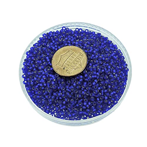Miyuki Cobalt Silver Lined Matte Miyuki 11/0 rocailles Glass Seed Beads 24 Grams - Image 3