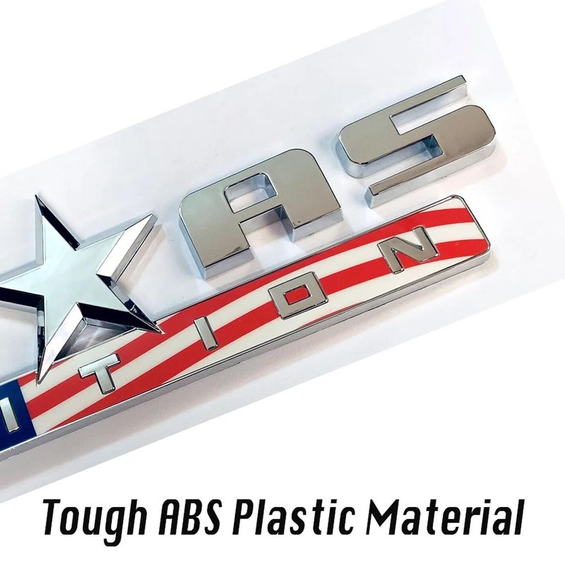 Generic Texas Edition - American Flag- 3M Stick On Emblem Badge (Set of Two) FITS GMC Sierra Chevy Silverado Sierra Suburban Tahoe Ford F150 Dodge Ram Nissan Titan Truck - Image 4