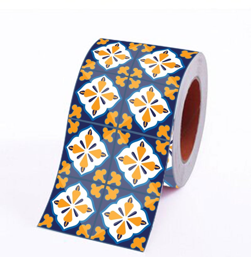 PAPER PLANE DESIGN Self Adhesive Stickers Vinyl Oil Proof Waterproof Tile Sticker for Kitchen (Wide10 cm Length 500 cm) - Image 1