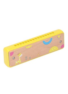 Thoraya Kids 16 Hole Wooden Harmonica Music Education Harmonicas Musical Instrument for Beginners Yellow  - Image 1