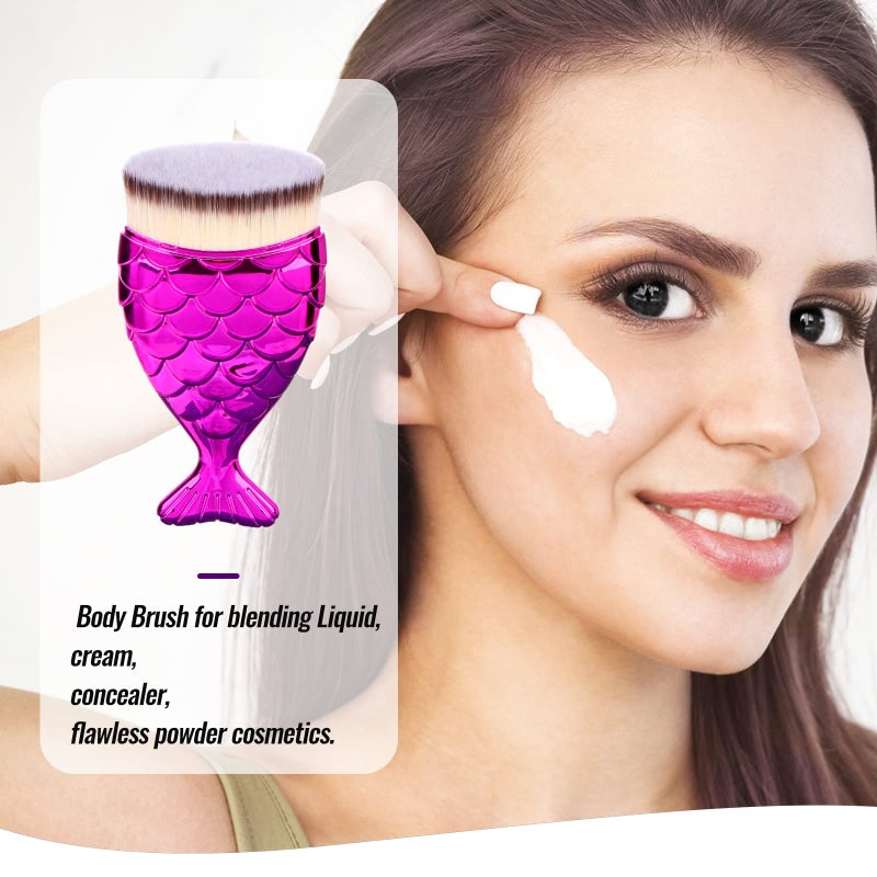UNIMEIX Sunscreen Brush for Face Kabuki Brush Sunscreen Applicator for Kids Foundation Makeup Brushes for Liquid Foundation Powder Cream Contour Buffing Stippling Blending - Image 5