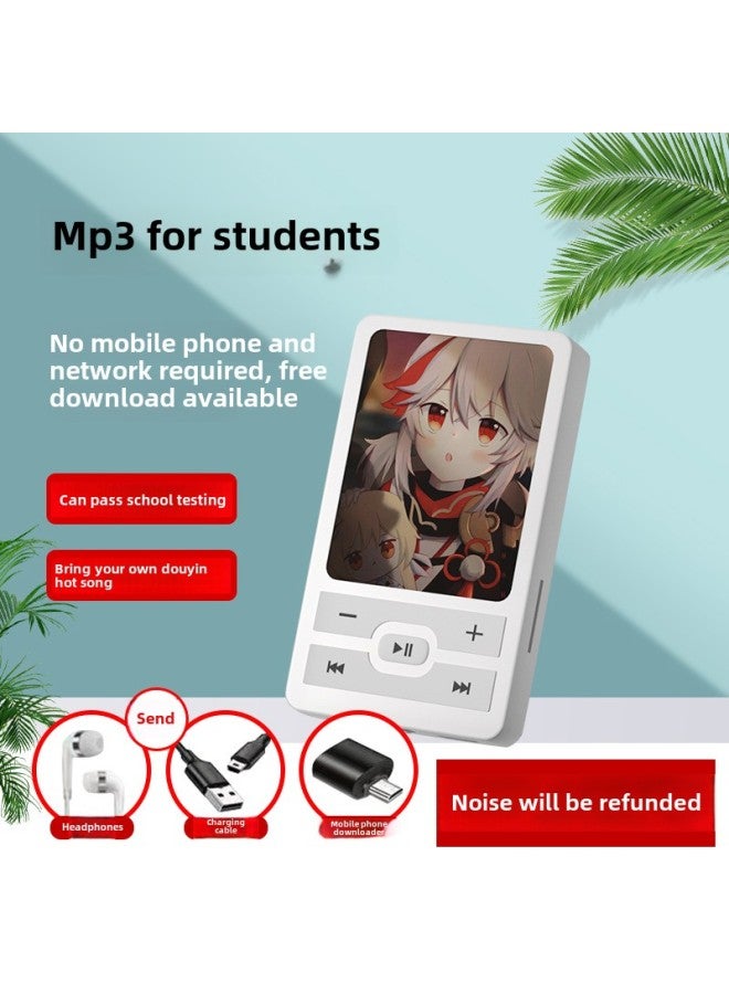 Genuine Cartoon Mp3 Walkman Student Version Mp4 Portable Music Playback External Listening English Learning Small-Body Color:Genshin Impact Thousand Leaves-Memory Capacity:128GB-reminder: Memory Selection (other/other) Requires Your Own Memory Card - Image 1
