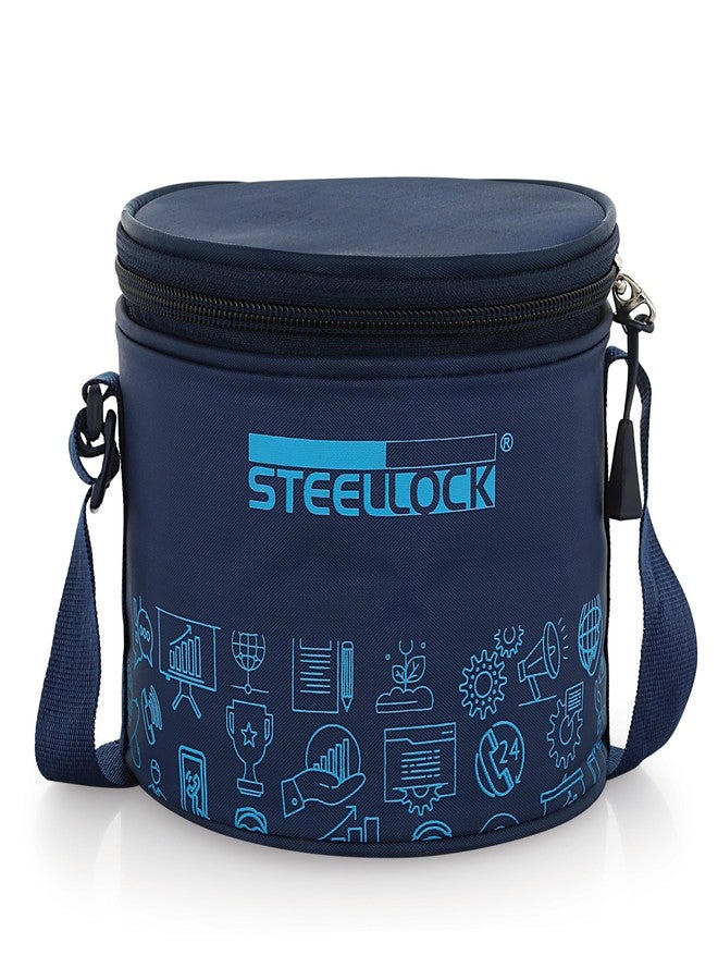 STEELLOCK Lunch Box, Stainless Steel Containers, Leak Proof with BPA Free Air Tight Lids, Fabric Jacket (450ml x 2 pcs, HL - 1321) - Image 3