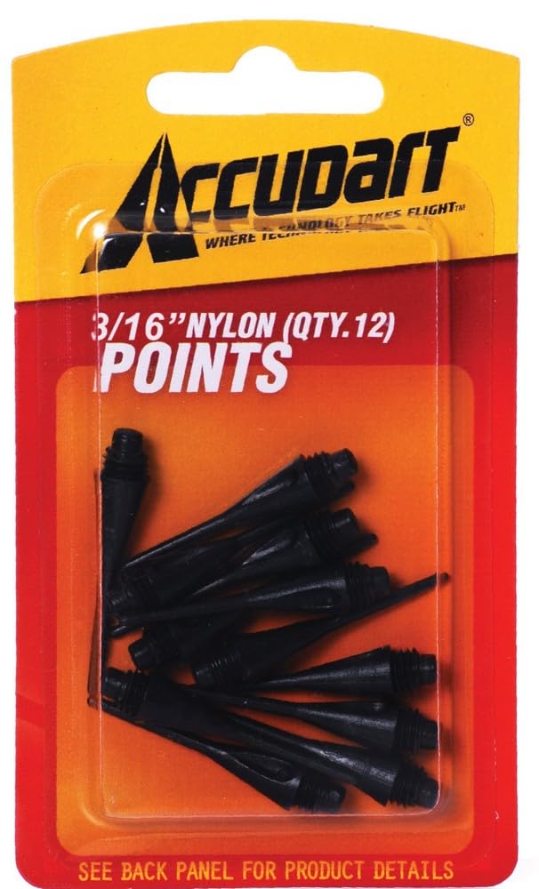 Accudart Pack of 12 Nylon Points (3/16-Inch) red - Image 3