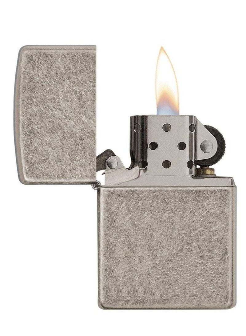 Zippo ولاعة زيبو 28973 آرمور ذات اللون الفضي العتيق مقاومة للرياح - Image 3