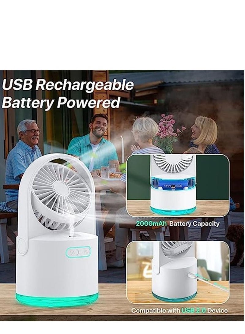 Rechargeable desktop spray fan with 300ml water tank - Image 4