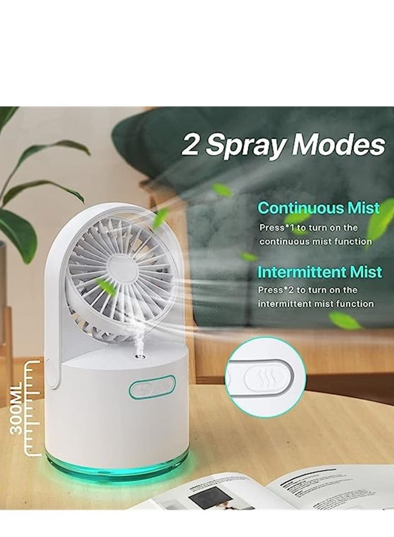 Rechargeable desktop spray fan with 300ml water tank - Image 2