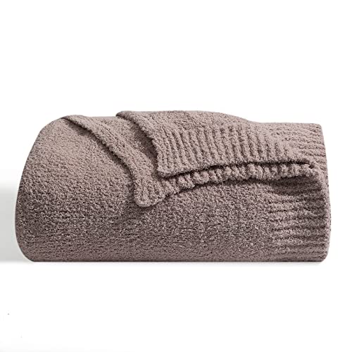 bearberry Super Soft Fluffy Throw Blanket Lightweight Cozy Warm Throw Blankets for Couch Bed Sofa All Season (Rose Taupe, 50”x60”) - Image 1