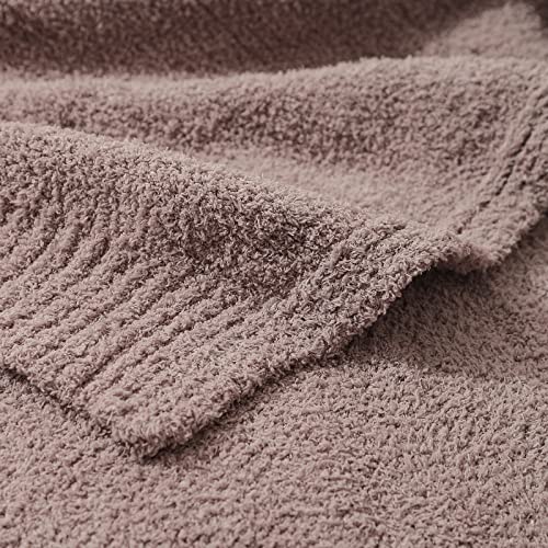 bearberry Super Soft Fluffy Throw Blanket Lightweight Cozy Warm Throw Blankets for Couch Bed Sofa All Season (Rose Taupe, 50”x60”) - Image 4