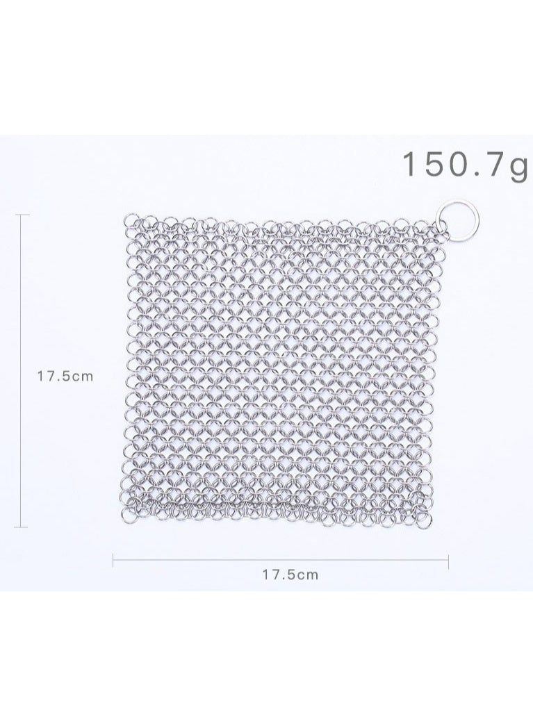 منظف الحديد الزهر فرشاة تنظيف من الفولاذ المقاوم للصدأ للمقالي المسبقة التتبيل قدر من الفولاذ المقاوم للصدأ حامل مقلاة من الحديد الزهر تنظيف في غسالة الأطباق - Image 5