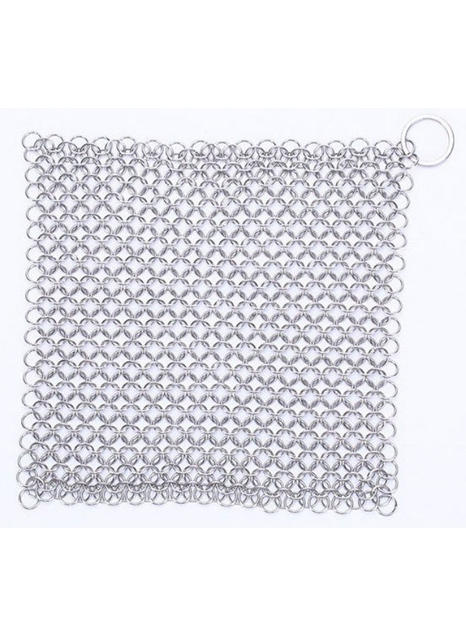 منظف الحديد الزهر فرشاة تنظيف من الفولاذ المقاوم للصدأ للمقالي المسبقة التتبيل قدر من الفولاذ المقاوم للصدأ حامل مقلاة من الحديد الزهر تنظيف في غسالة الأطباق - Image 1