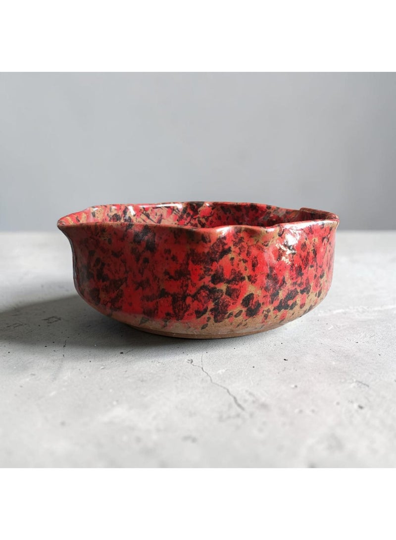 Distinctively shaped pottery and ceramic dish – oven and microwave safe – size 24.