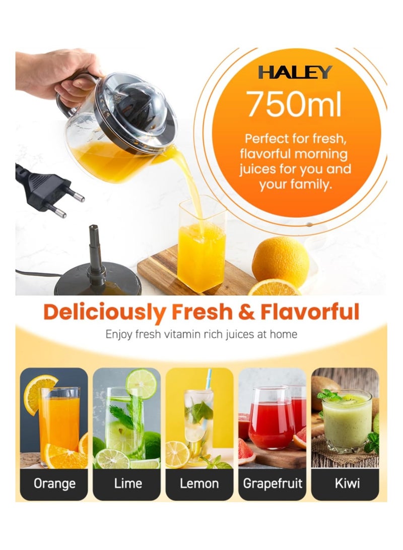 Haley خلاط عصير الحمضيات الكهربائي المحمول بسعة 750 مل مناسب للمنزل - Image 3