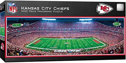 MasterPieces 1000 Piece Sports Jigsaw Puzzle - NFL Kansas City Chiefs Center View Panoramic - 13"x39" - Image 1