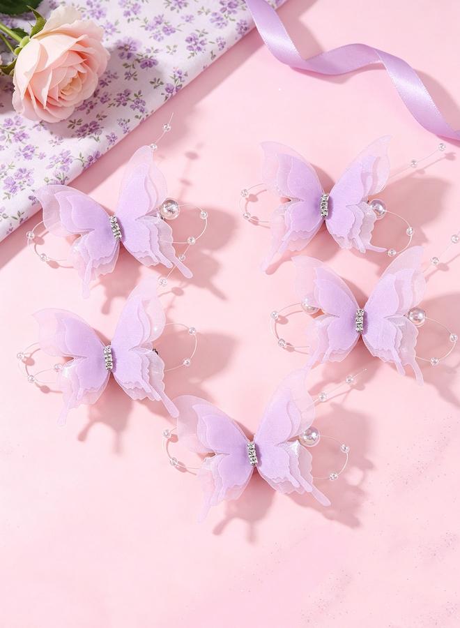 Take Two Set of 5 - Butterfly Hair Clips - Image 3