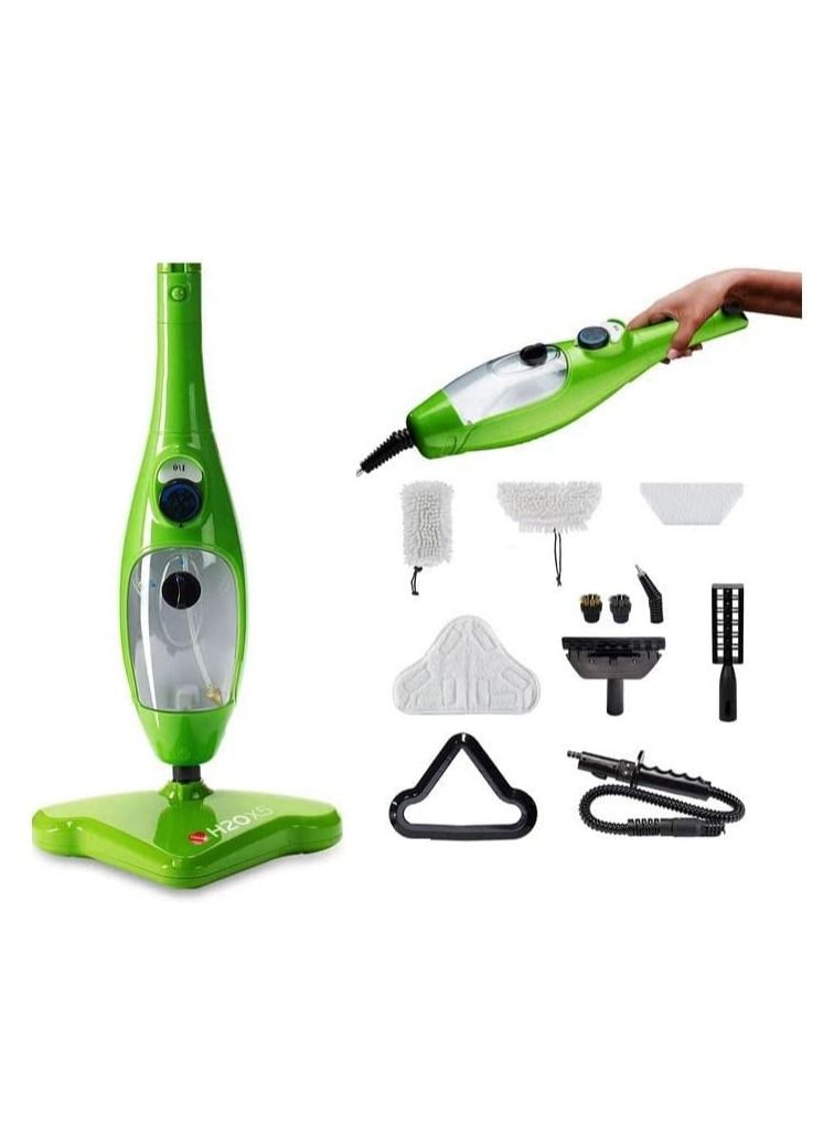 اتش 2 او H2O Mop X5 Basic Mop 5 in 1 منظف بخار محمول باليد لجميع الأغراض للاستخدام المنزلي مع مجموعة ملحقات مكونة من 11 قطعة - Image 1
