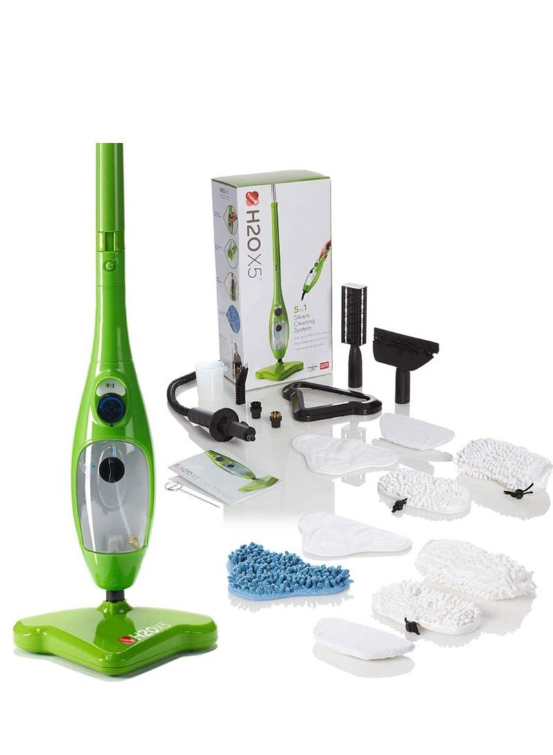 اتش 2 او H2O Mop X5 Basic Mop 5 in 1 منظف بخار محمول باليد لجميع الأغراض للاستخدام المنزلي مع مجموعة ملحقات مكونة من 11 قطعة - Image 3