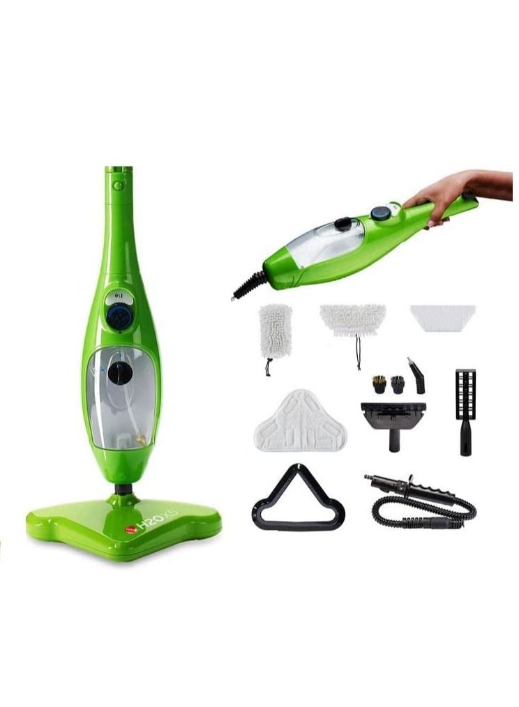 اتش 2 او H2O Mop X5 Basic Mop 5 in 1 منظف بخار محمول باليد لجميع الأغراض للاستخدام المنزلي مع مجموعة ملحقات مكونة من 11 قطعة - Image 2