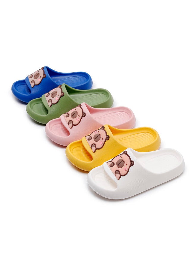 Guoluofeika Capybara Children's Slippers Boys Summer Indoor Non-slip Home Bath Girls Sandals Pink Size 32-33