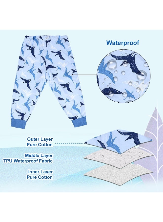 MOEMOE BABY MOEMOE BABY Waterproof Diaper Pants for Potty Training 2 Packs Nighttime Diaper Short for Toddler Boys and Girls  - Image 3