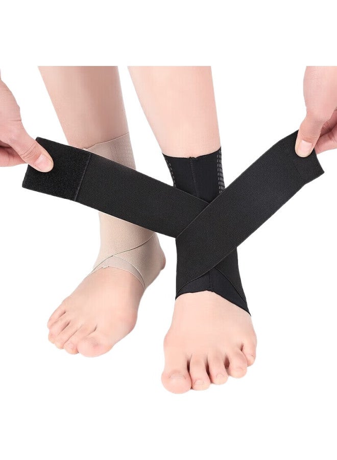 Chidong Ankle Support Bandage For Sports Protection, Basketball, Running, Sprain Prevention, Breathable, Black, One Pair, Size M - Image 3