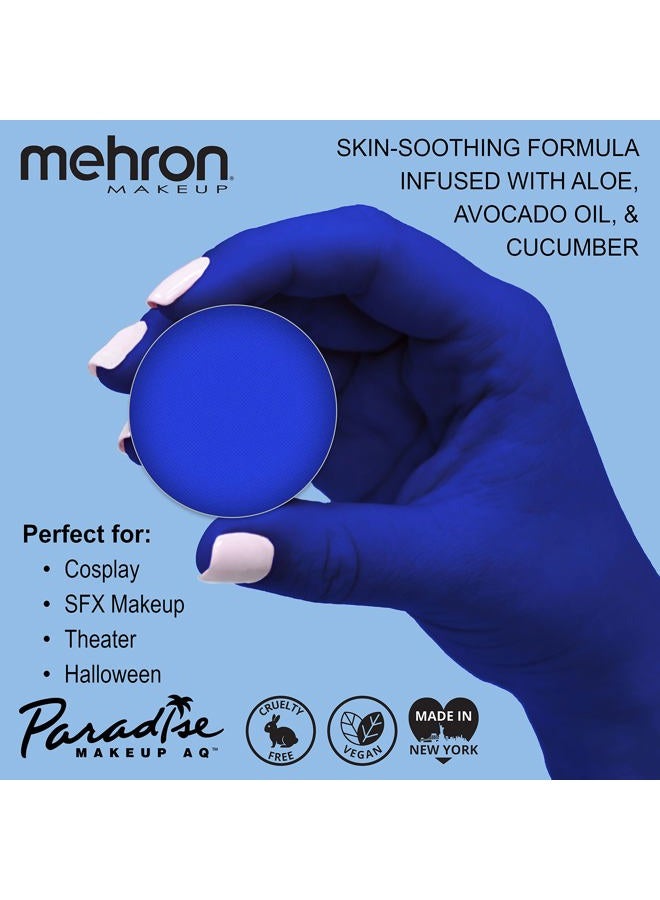 mehron Makeup Paradise Makeup AQ Refill Size | Stage & Screen Performance, Face & Body Painting, Beauty, Cosplay, and Halloween | Water Activated Face Paint, Body Paint .25 oz (7 ml) (LAGOON BLUE) - Image 2