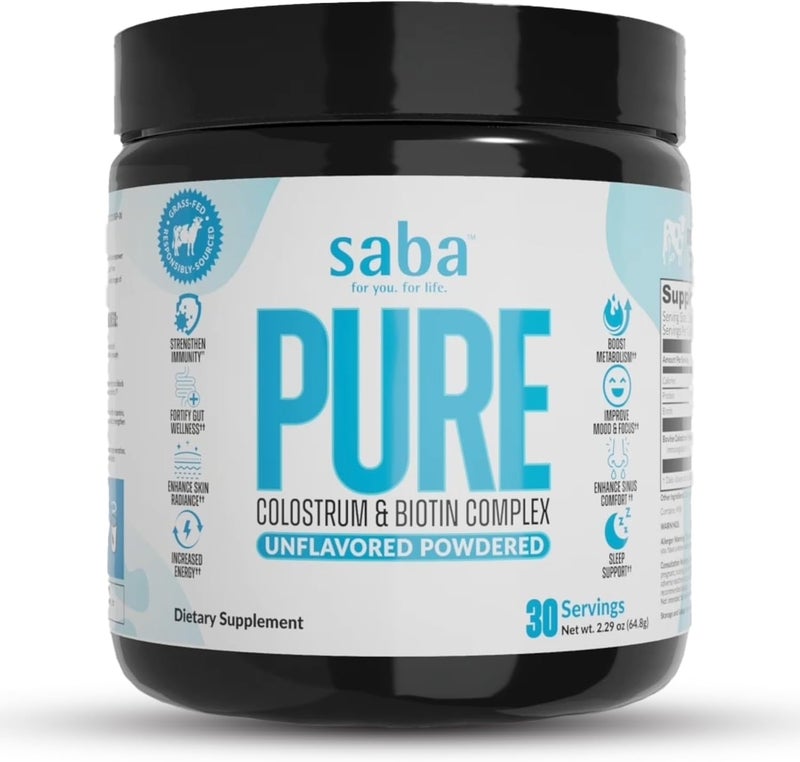 Saba Kombucha Colostrum Biotin Complex Powdered Supplement for Adults - Image 1