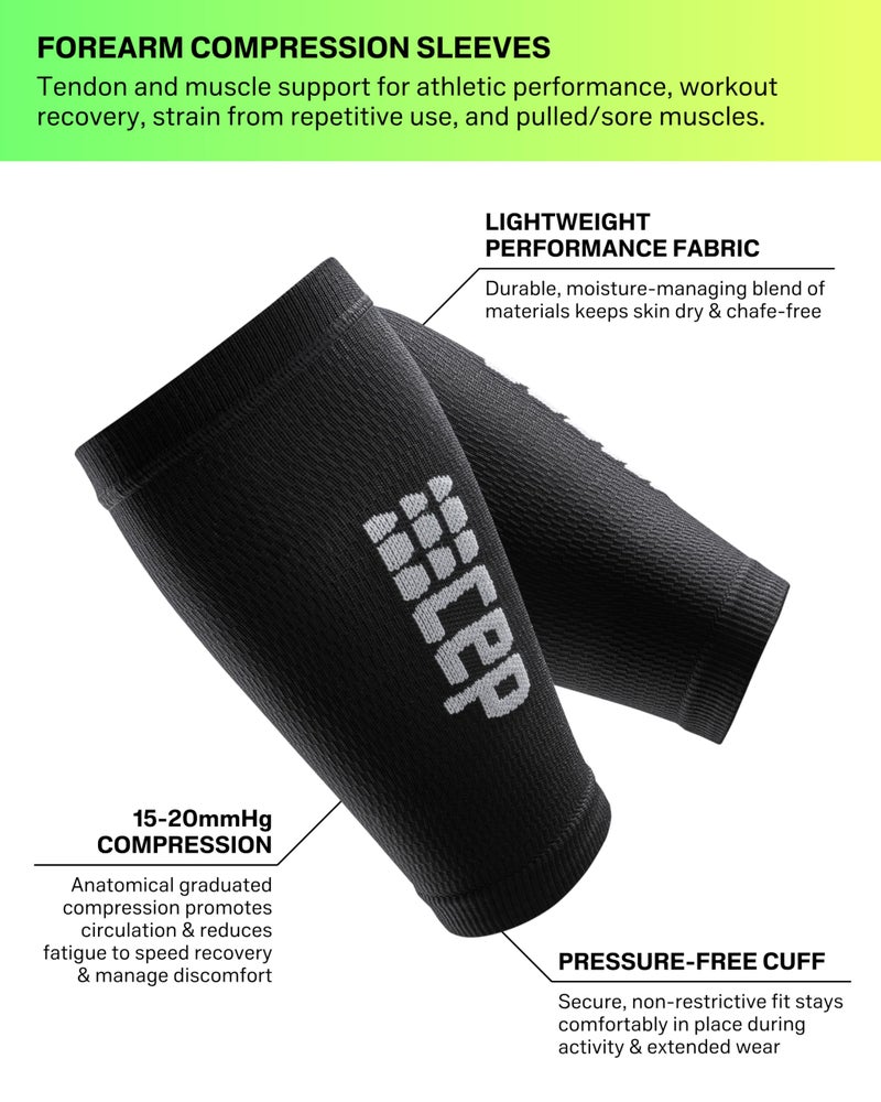 CEP Athletic Compression Forearm Sleeves for Men & Women, Black/Grey III (PAIR) - Image 5