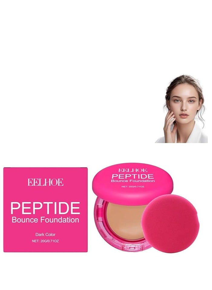 EELHOE Peptide Bounce Foundation | Anti-Aging Vegan Makeup with Firming Peptides, Medium Buildable Coverage, Blurs Wrinkles & Smooths Skin Texture - Clean Formula for Mature Skin 20g - Image 1