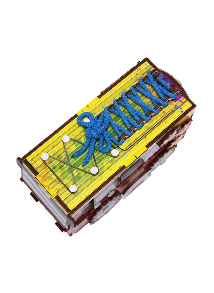 فوفا FOFA لوحة تعليمية خشبية حافلة مشغولة - Image 4