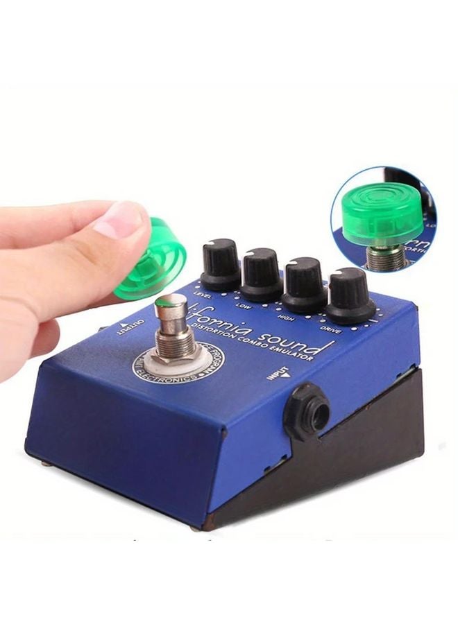 5pcs Red ABS Guitar Effects Pedal Stomp Knobs Footswitch Protector High Quality - Image 2