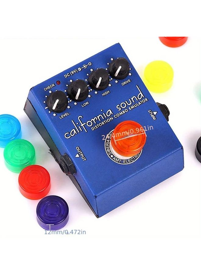 5pcs Red ABS Guitar Effects Pedal Stomp Knobs Footswitch Protector High Quality - Image 4